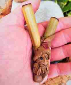Kuripe Bambou Totem Mage Gobelin Amulette Pierres puissant