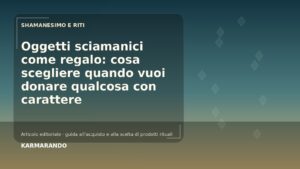 Oggetti sciamanici venir regalo: cosa scegliere quando vuoi donare quelque chose con carattere