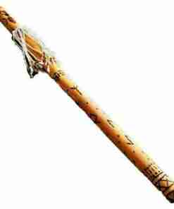 Hochet RainStick Chaman en Bambou, Faite à la Main avec des Runes Norreniche Loki