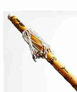Hochet RainStick Chaman en Bambou, Faite à la Main avec des Runes Norreniche Loki