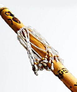 Hochet RainStick Chaman en Bambou, Faite à la Main avec des Runes Norreniche Loki
